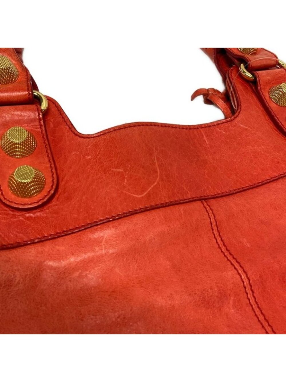 Balenciaga Shoulder Bag Editor's the Giant Slim Red Leather - Picture 11 of 15
